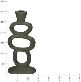 Κηροπήγιο Πράσινο Αλουμίνιο 15x7x30cm - Αλουμίνιο - 05154603