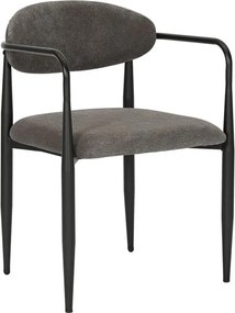 Καρέκλα - Πολυθρόνα Kalone ύφασμα σε ανθρακί απόχρωση 56x55x78εκ 2αδα 56x55x78 εκ.