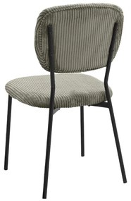 Σετ τραπεζαρία 5τμχ Roger - Kevin Megapap Mdf - ύφασμα χρώμα σκούρο γκρι σκυροδέματος - λαδί 120x70x75εκ.