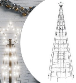 vidaXL Χριστουγεννιάτικο δέντρο LED με καρφιά 570 LED Ψυχρό Λευκό