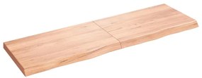 vidaXL Ράφι Τοίχου Ανοιχτό Καφέ 160x50x(2-6)εκ. Επεξ. Μασίφ Ξύλο Δρυός