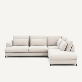 Γωνιακός καναπές-κρεβάτι, δεξιός, βελούδο chenille, Marsile