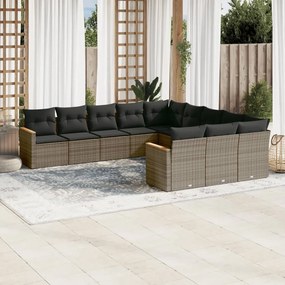 vidaXL Patio Sofa Set 11-θέσια Grey