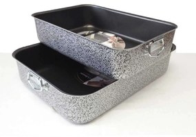 Ταψί Ορθογώνιο Sirmione OZ45094000 40x28x7cm Αλουμινίου Grey-Black Olympia Zanetti Αλουμίνιο