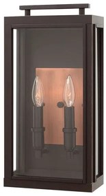 Απλίκα Φωτιστικό Τοίχου 2xE14 60W IP44 Sutcliffe Elstead QN-SUTCLIFFE-M-OZ Μπρονζέ