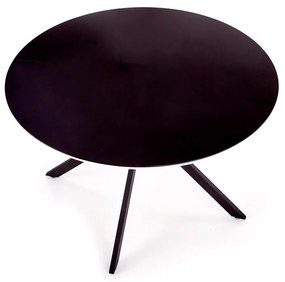 Τραπέζι Houston 753, Μαύρο, Άσπρο, 76cm, Επεξεργασμένο γυαλί, Ινοσανίδες μέσης πυκνότητας, Μέταλλο