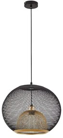 Φωτιστικό Οροφής Lander 77-8228 40x40x150cm 1xE27 60W Black-Gold Homelighting