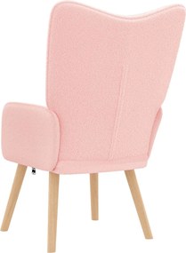 vidaXL Πολυθρόνα Ροζ 62 x 67 x 95,5 εκ Υφάσματος Sherpa