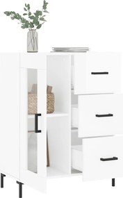 vidaXL Ντουλάπι Γυαλιστερό Λευκό 69,5x34x90 εκ. Επεξεργασμένο Ξύλο