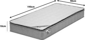 Στρώμα Perfecto pakoworld Continuous springs μονής όψης ανώστρωμα 22-24cm 90x190εκ