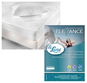 Επίστρωμα Καπιτονέ Με Φάσα Elegance White La Luna  Semi-double 120x200cm Microfiber