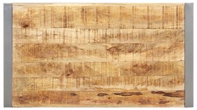 vidaXLΤραπεζάκι Σαλονιού 110 x 60 x 40 εκ. από Ακατέργαστο Ξύλο Μάνγκο - Γκρι
