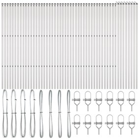 vidaXL Στυλοί περίφραξης  52 pcs Ø32 mm 190 εκ. Γαλβανισμένο Χάλυβα