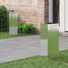 vidaXL Ηλιακό LED Φως Δρόμου 2 pcs Θερμό λευκό 18 x 18 x 50 εκ.