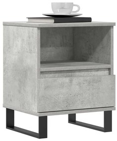 vidaXL Κομοδίνο Γκρι Σκυροδέματος 40 x 35 x 50 εκ. από Επεξεργ. Ξύλο