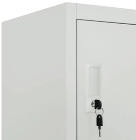 vidaXL Φοριαμός Γκρι 90x45x180 εκ. από Ατσάλι με 6 Τμήματα