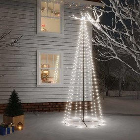 vidaXL Χριστουγεννιάτικο Δέντρο Κώνος 310 LED Ψυχρό Λευκό 100x300 εκ.