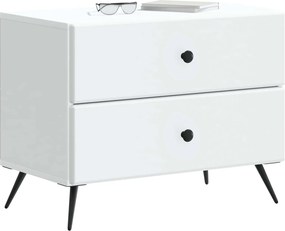 vidaXL Κομοδίνο Λευκό 62 x 34,5 x 47,5 εκ Επεξεργασμένο Ξύλο