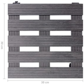 vidaXL Βάσεις για Γλάστρες με Ρόδες 4 τεμ. Γκρι 30x30x7,5 εκ. από WPC