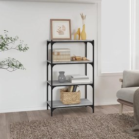 vidaXL Βιβλιοθήκη Γκρι Sonoma 60 x 33 x 100 εκ. Επεξ. Ξύλο & Ατσάλι