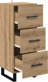 vidaXL Πλαϊνό γραφείο με συρτάρι Artisan Oak 34,5 x 34 x 90 εκ.