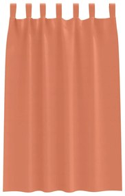 vidaXL Κουρτίνες με κουρτίνες 2 pcs Τερακότα 175x140εκ. Πολυεστέρας
