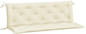 vidaXL Μαξιλάρια Πάγκου Κήπου 2 τεμ. Κρεμ Λευκό Ύφασμα Oxford