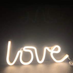 LOVE, 118 NEON LED ΛΑΜΠΑΚΙΑ ΜΕ ΜΠΑΤΑΡΙΑ (3xAA)/USB, WW, IP20, 35.5x2x13cm - X041181322 - X041181322