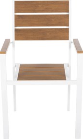 ΠΟΛΥΘΡΟΝΑ ΑΛΟΥΜΙΝΙΟΥ SAGA HM5981.01 ΛΕΥΚΗ-POLYWOOD ΣΕ ΦΥΣΙΚΟ 55x55x86Υεκ.