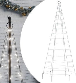 vidaXL Χριστουγεννιάτικο δέντρο LED 200 LED Ψυχρό Λευκό 180 εκ.