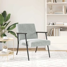 vidaXL Πολυθρόνα Ανοιχτό γκρι 59 x 75 x 78 εκ Βελούδο