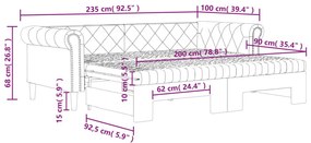 Καναπές Κρεβάτι Συρόμενος Κρεμ 90x200 εκ. Συνθ. Δέρμα/Στρώματα - Κρεμ