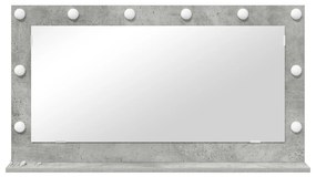 vidaXL Καθρέφτης μακιγιάζ Γκρι τσιμέντο 100 x 55 x 18 εκ Ορθογώνιος