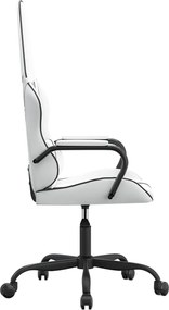 vidaXL Καρέκλα Gaming Λευκό/Μαύρο από Συνθετικό Δέρμα