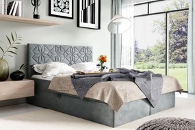 Επενδυμένο κρεβάτι Box 1-Gkri-180 x 200