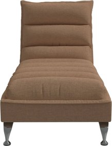 vidaXL Ανάκλιντρο Καφέ Υφασμάτινο με Μαξιλάρια