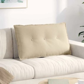 vidaXL Μαξιλάρι Πλάτης Κρεμ 80 x 50 cm Ύφασμα Μικροΐνας