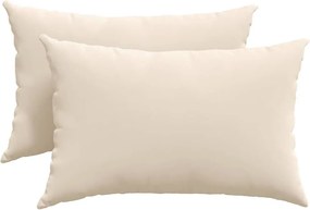 vidaXL Μαξιλάρι Καναπέ 2 pcs Μπεζ 60 x 40 cm ύφασμα