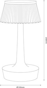 Επαναφορτιζόμενο Επιτραπέζιο Φωτιστικό Easy 1.5W 3CCT Λευκό