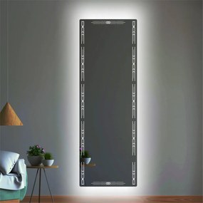 Stewehome Καθρέφτης Ολόσωμος με LED &amp;amp; Λέιζερ Σχέδιο 43x125x125 cm