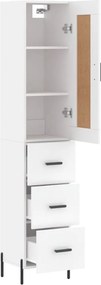 vidaXL Ντουλάπι Λευκό 34,5 x 34 x 180 εκ. από Επεξεργασμένο Ξύλο