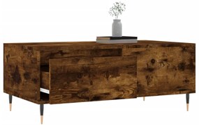 vidaXL Τραπεζάκι Σαλονιού Καπνιστή Δρυς 90x50x36,5 εκ. Επεξεργ. Ξύλο