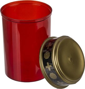 Κερί Αφιέρωσης Με LED Κόκκινο/Χρυσό Πλαστικό 7x12.5cm Μπαταρίας