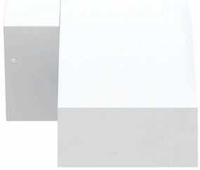 vidaXL Φωτιστικά Τοίχου Εξ. Χώρου LED με Αισθ. 2 τεμ Λευκό Χυτοσ/Αλουμ