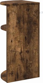 vidaXL End Table Καπνιστό Δρύς 29,6 x 29,6 x 60 εκ Επεξεργασμένο ξύλο