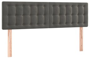 ΚΡΕΒΑΤΙ BOXSPRING ΜΕ ΣΤΡΩΜΑ ΣΚΟΥΡΟ ΓΚΡΙ 140X190 ΕΚ. ΒΕΛΟΥΔΙΝΟ 3131196