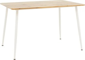 Τραπέζι Cuba pakoworld MDF sonoma-λευκό 120x80x75εκ