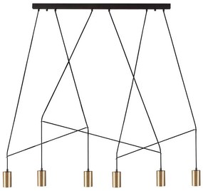 Φωτιστικό Οροφής - Ράγα Imbria 7955 6x10W GU10 Solid Brass Nowodvorski Metal