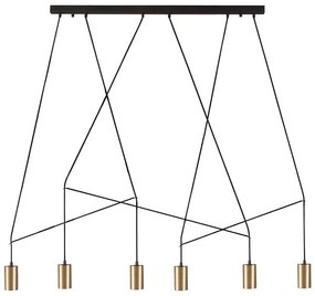 Φωτιστικό Οροφής - Ράγα Imbria 7955 6x10W GU10 Solid Brass Nowodvorski Μέταλλο