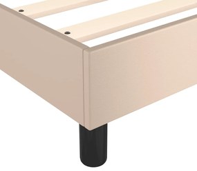 vidaXL Κρεβάτι Boxspring με Στρώμα Καπουτσίνο 160x200εκ.από Συνθ.Δέρμα